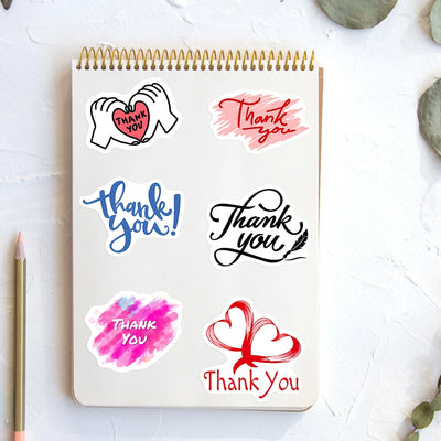 🙏 Thank You Stickers — Waterproof Vinyl Decals for Gifts & Journals