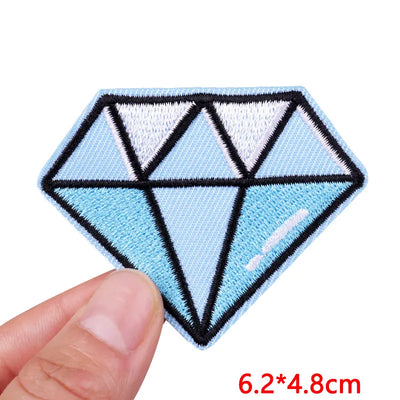 🧷 Cute Pink Aesthetic Embroidered Patch – Iron-On Butterfly, Rainbow, Heart, and Flower Designs for Jackets & DIY Clothing