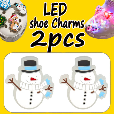 🎄1/2pcs LED Christmas Shoe Charms – Light-Up Santa, Snowman, Tree & Holiday Icons for Clogs