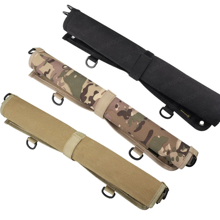 Set of 3 various colored patch display boards  rolled on a white background