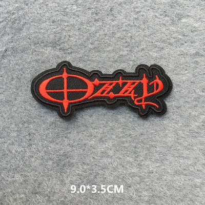 Ozzfest logo patch on a gray background