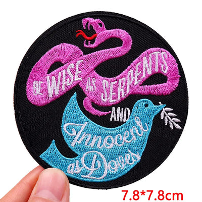 🐱 Cat & Quote Iron-On Patches – Fun, Feminist & Floral Designs
