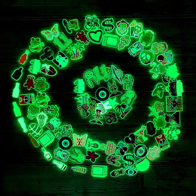 🟢10/20/50/100pcs Glow-in-the-Dark Shoe Charms – Cute, Spooky & Random Mixed Styles for Clogs