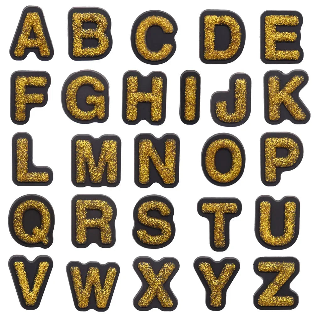 🔤26PCS Alphabet Shoe Charms – A–Z Letters in Cartoon & Classic Styles for Kids & Adults
