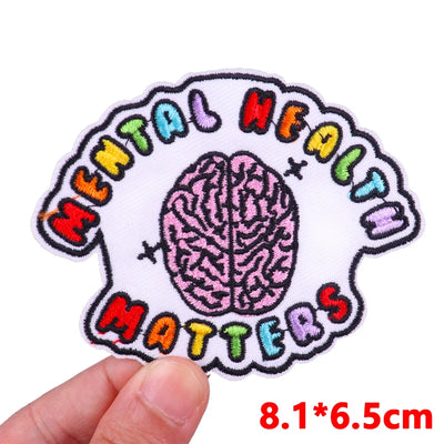 🧷 Bold Quote & Letter Patch — Cartoon Iron-On