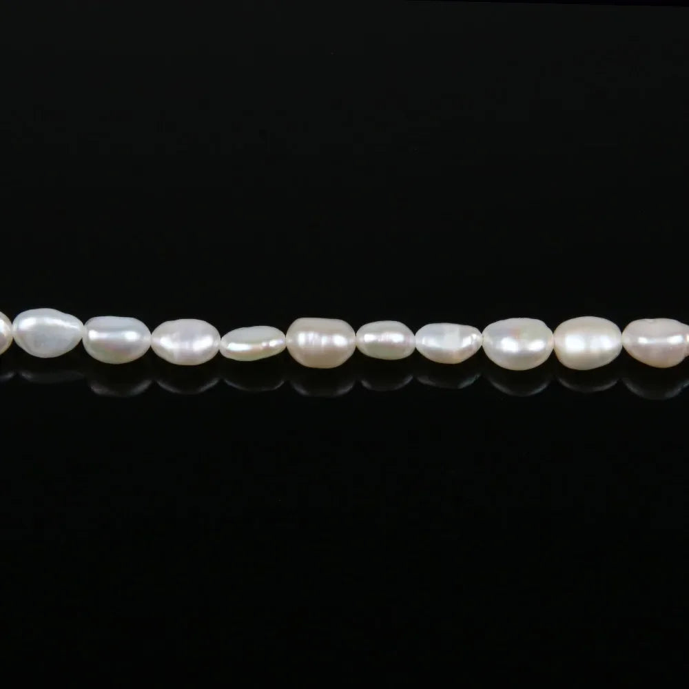 🌊 Natural Freshwater Pearl Beads — Irregular Nugget Strand (DIY)