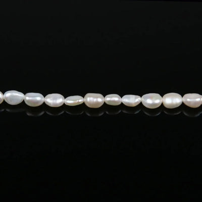🌊 Natural Freshwater Pearl Beads — Irregular Nugget Strand (DIY)