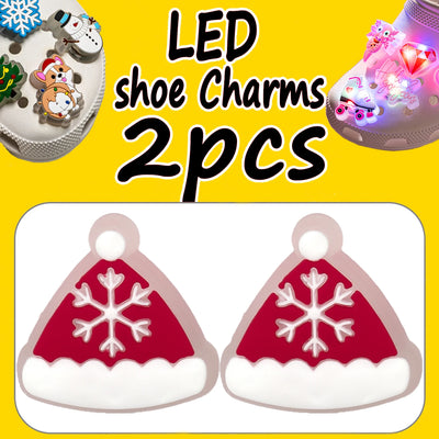 🎄1/2pcs LED Christmas Shoe Charms – Light-Up Santa, Snowman, Tree & Holiday Icons for Clogs