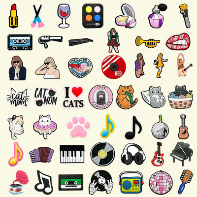 💅50pcs Women Stars Shoe Charms – Female Singers, Fashion Icons, Pop Culture for Clogs
