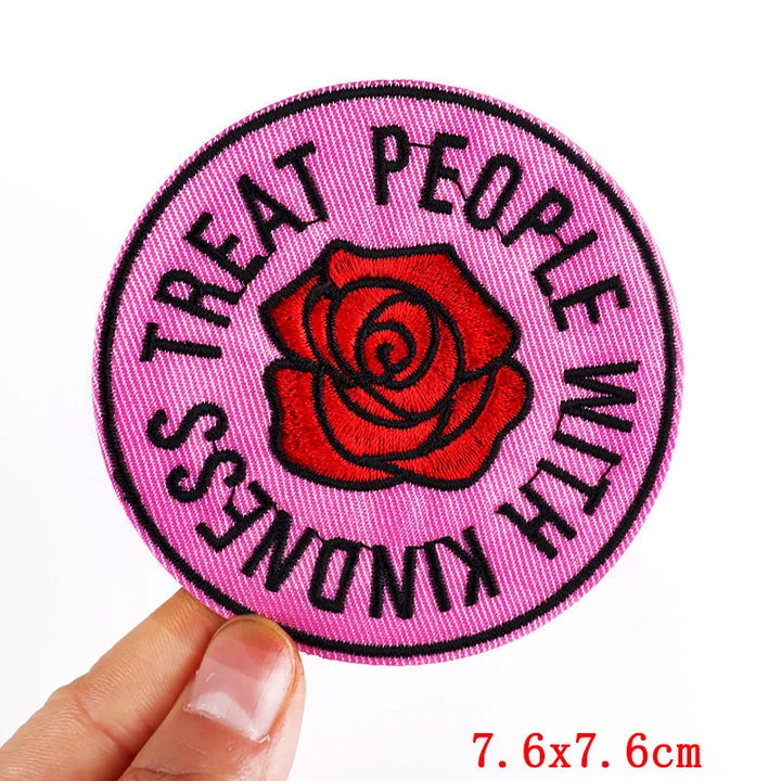 Cat &amp; Quote Iron-On Patches – Fun, Feminist &amp; Floral Designs - Style 