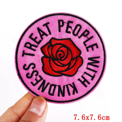 🐱 Cat & Quote Iron-On Patches – Fun, Feminist & Floral Designs