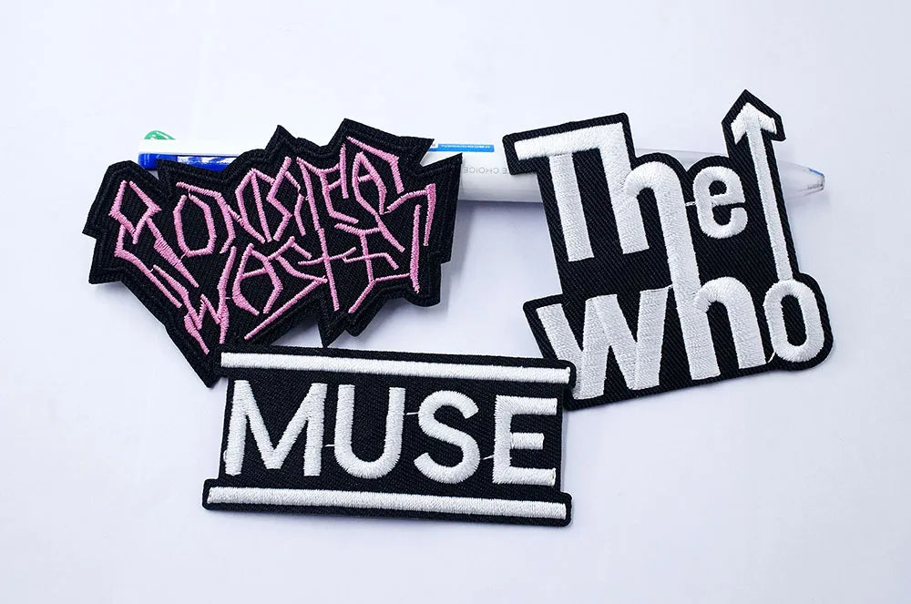 🎸50PCS Rock Band Patches – Iron-On Embroidered Logos & Music Icons Mixed Pack