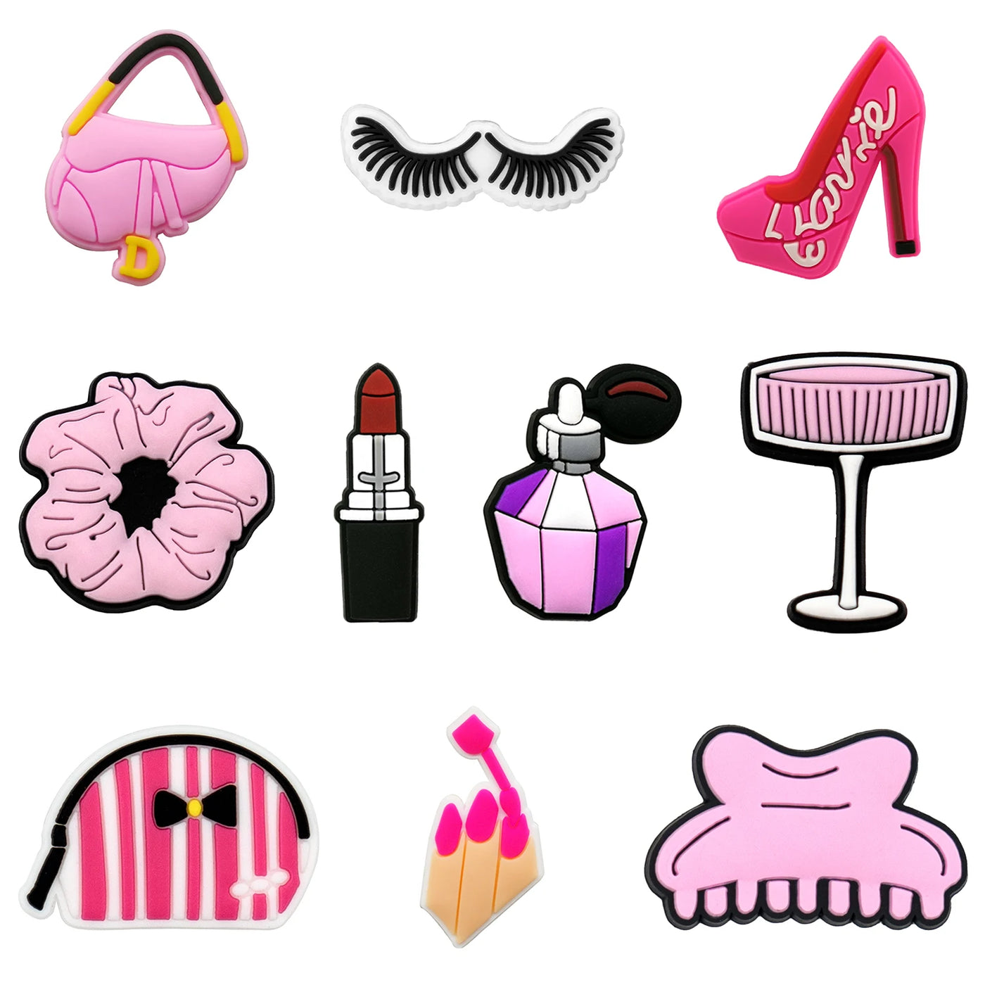 👟10PCS Shoe Charms Set – Themed PVC Decorations for Crocs, Sandals, Bags & More
