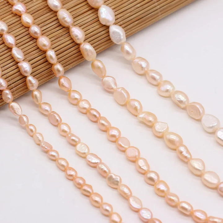 Natural Freshwater Pearl Beads — Irregular Nugget Strand (DIY)