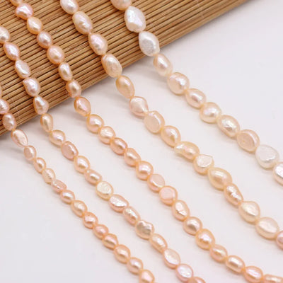 🌊 Natural Freshwater Pearl Beads — Irregular Nugget Strand (DIY)