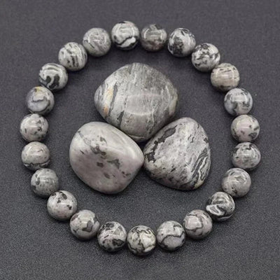  beaded bracelet from Round stones on a dark background