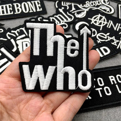 🎸 25pcs Rock Band Patch Pack — Black & White Iron-On