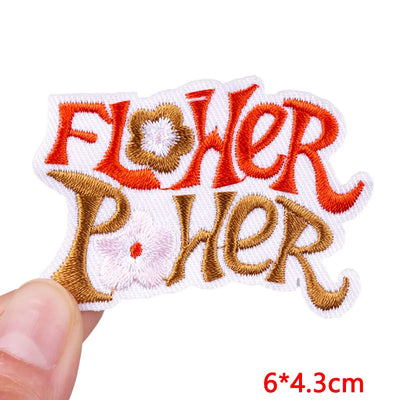 🧷 Cute Pink Aesthetic Embroidered Patch – Iron-On Butterfly, Rainbow, Heart, and Flower Designs for Jackets & DIY Clothing