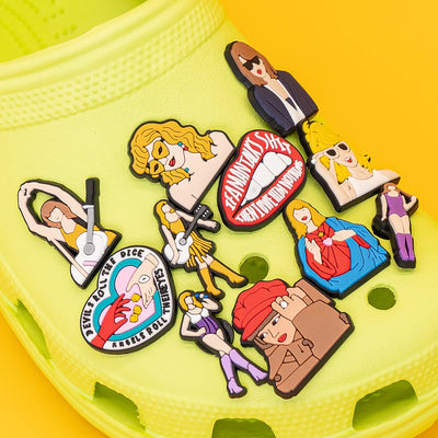 💅50pcs Women Stars Shoe Charms – Female Singers, Fashion Icons, Pop Culture for Clogs