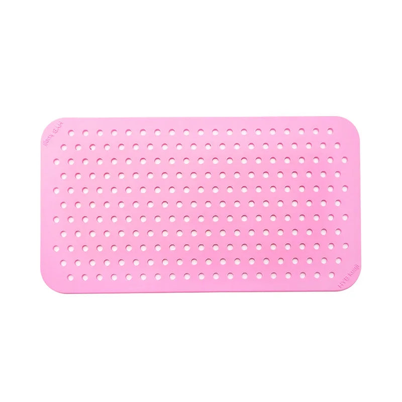 Pink Rectangular shoe charms Display Board on a white background