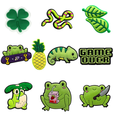 👟10PCS Shoe Charms Set – Themed PVC Decorations for Crocs, Sandals, Bags & More