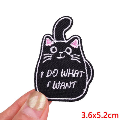 🦖 Funny Animal Patch — Cat, Frog, Dino & Duck Iron-On