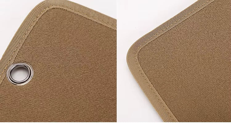 Tactical patch display panel  close up showing its corners structure 