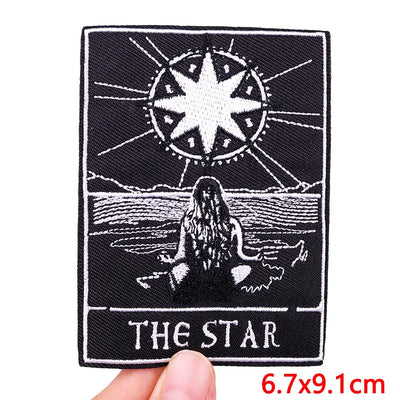 🃏 Tarot Cat Patch — Funny Iron-On Embroidered Badge
