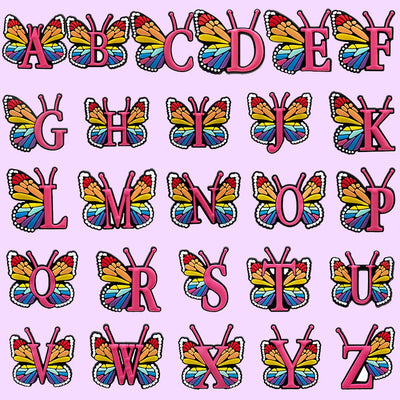 🔡26PCS Alphabet Shoe Charms – A–Z Letter Pins in LED, PVC & Metal for Clogs & More