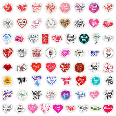 🙏 Thank You Stickers — Waterproof Vinyl Decals for Gifts & Journals