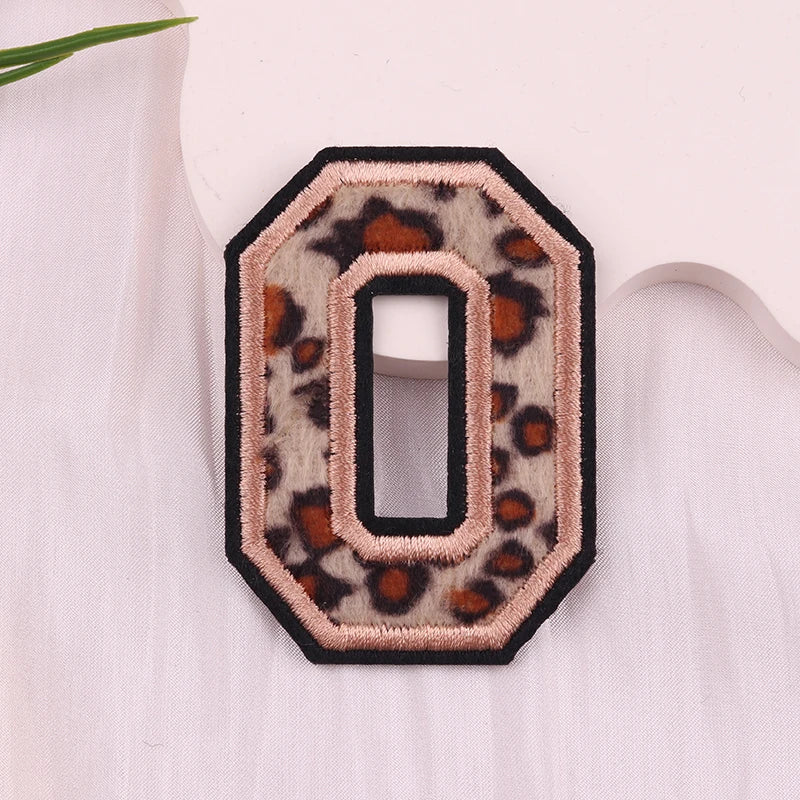 Leopard Varsity Letter Patch — Iron-On A–Z Initial - O