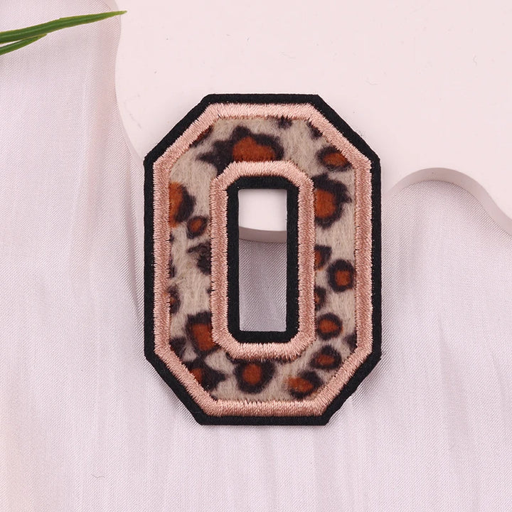 Leopard Varsity Letter Patch — Iron-On A–Z Initial - O