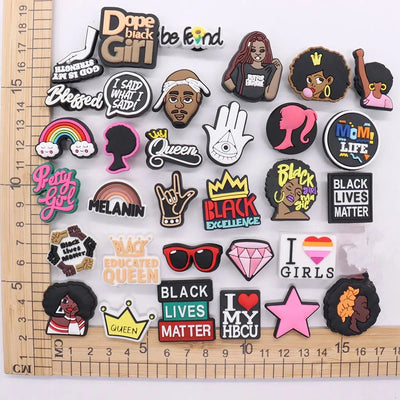 ♀️1Pc Girl Power Shoe Charm – Female Icons, Mom Life & Friends for Clogs, Bags & More