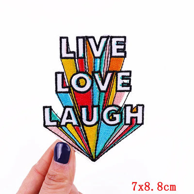 🧷 Bold Quote & Letter Patch — Cartoon Iron-On