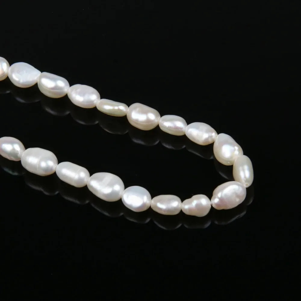 🌊 Natural Freshwater Pearl Beads — Irregular Nugget Strand (DIY)