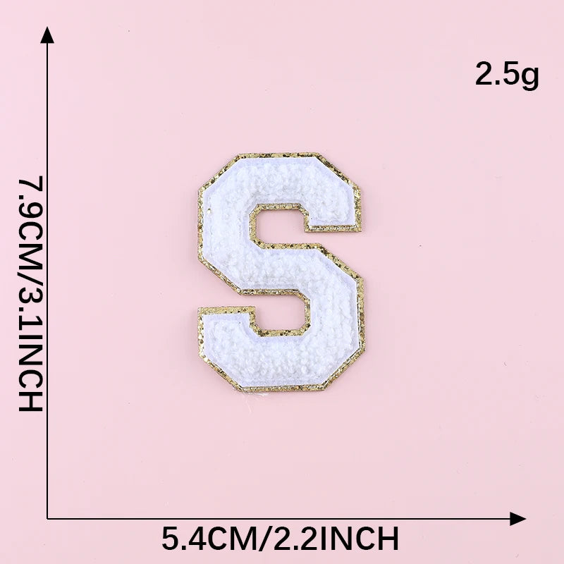 A-Z Letter Patches for Clothing Large Pink Towel Embroidery Patches on Clothes Stickers Appliques DIY Craft Accessories Size:8CM