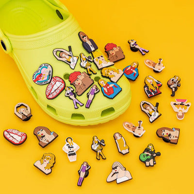💅50pcs Women Stars Shoe Charms – Female Singers, Fashion Icons, Pop Culture for Clogs