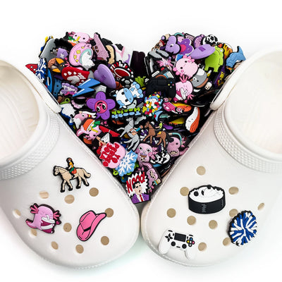 🧃20/50/100pcs Random Kawaii Shoe Charms – Cartoon Animals, Icons & Characters for Crocs & Clogs