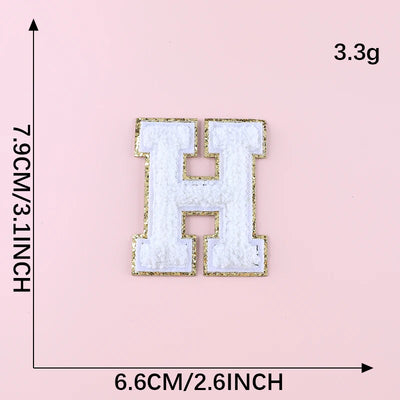 🔠 A–Z Yellow Towel Letter Patch — 8cm Iron-On Alphabet