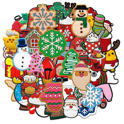 🎄Christmas Shoe Charms – 10/20/50/100PCS Random Holiday PVC Clog Accessories for Kids & Adults