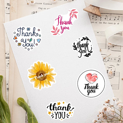 🙏 Thank You Stickers — Waterproof Vinyl Decals for Gifts & Journals