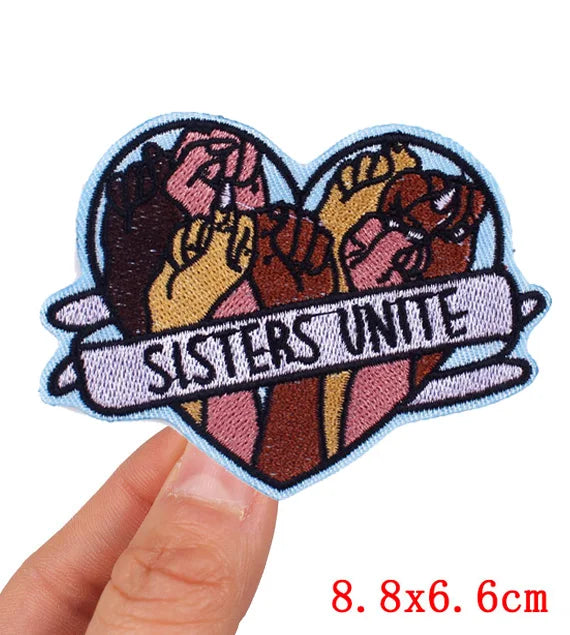 🧷 Feminist & Girl Power Patch — Iron-On Embroidered Uterus, Mom, Equality & Self-Love Designs for Jackets, Jeans & DIY Decor