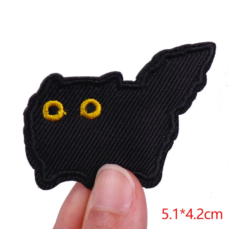 Funny Animal Patch — Cat, Frog, Dino &amp; Duck Iron-On - Style 