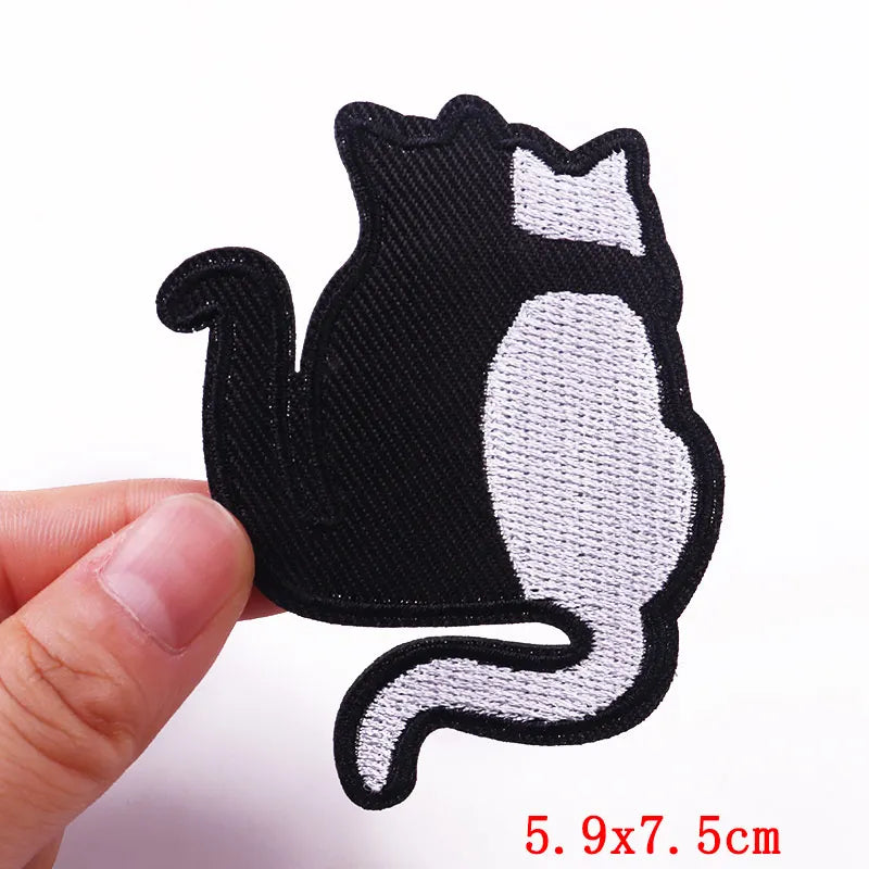 🦖 Funny Animal Patch — Cat, Frog, Dino & Duck Iron-On