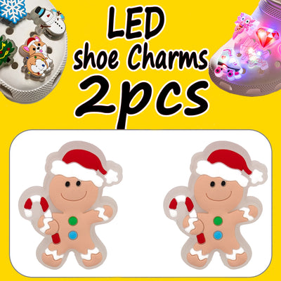 🎄1/2pcs LED Christmas Shoe Charms – Light-Up Santa, Snowman, Tree & Holiday Icons for Clogs