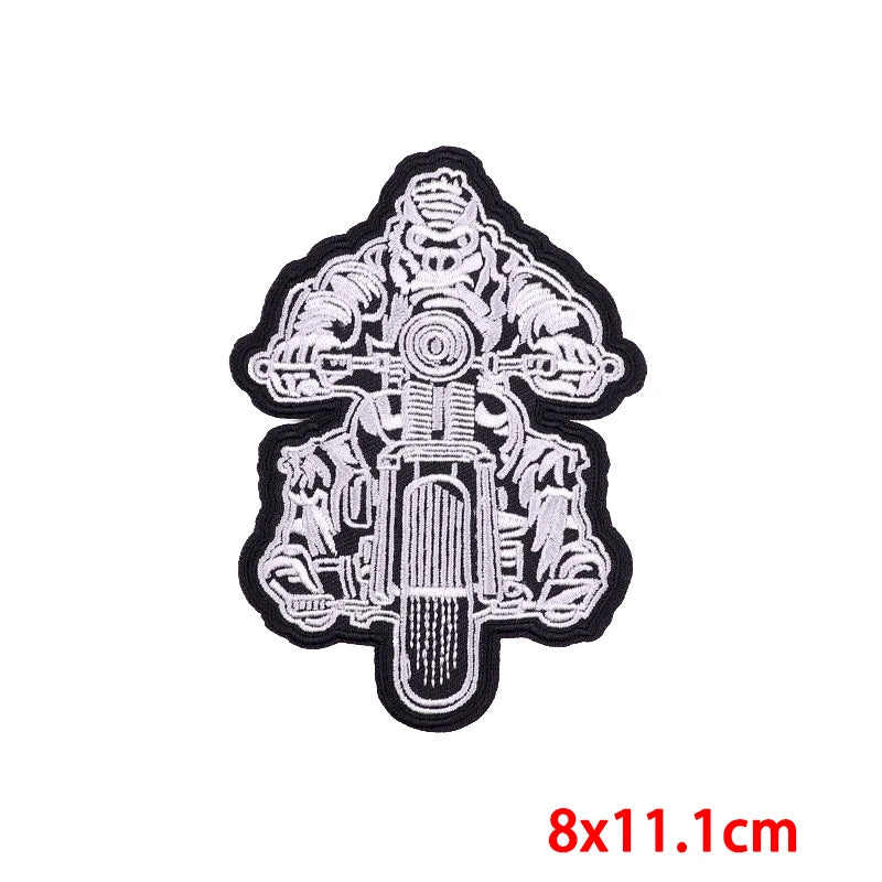 Decorative patch with intricate design on a white background