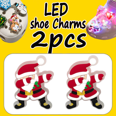 🎄1/2pcs LED Christmas Shoe Charms – Light-Up Santa, Snowman, Tree & Holiday Icons for Clogs