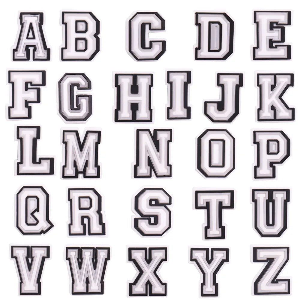 🔤26PCS Alphabet Shoe Charms – A–Z Letters in Cartoon & Classic Styles for Kids & Adults
