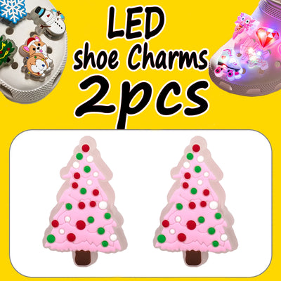 🎄1/2pcs LED Christmas Shoe Charms – Light-Up Santa, Snowman, Tree & Holiday Icons for Clogs
