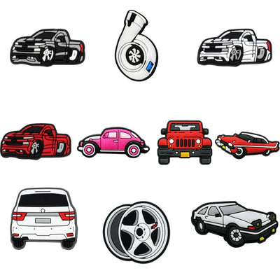 👟10PCS Shoe Charms Set – Themed PVC Decorations for Crocs, Sandals, Bags & More